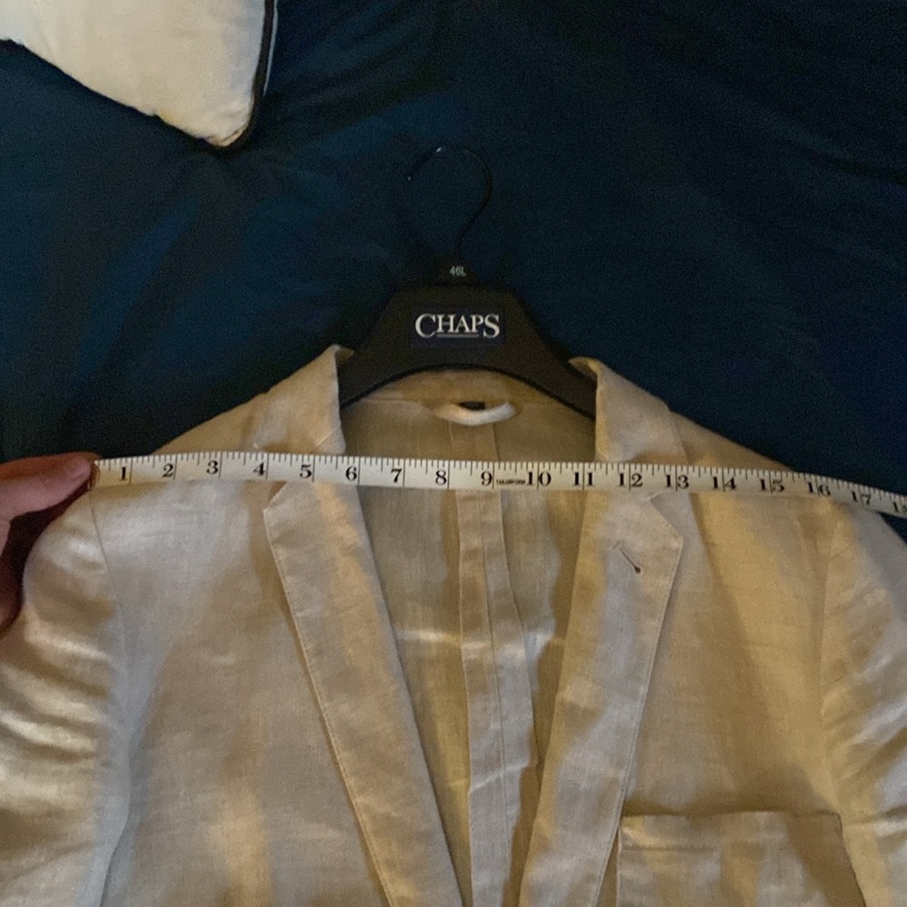 J.Crew Factory Men's Tan Linen Two-Button Sportcoat - Picture 8 of 11